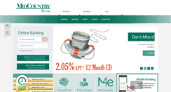 Desktop Screenshot of midcountrybank.com